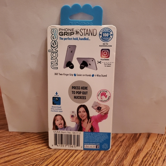 Nuckees phone grip stand purple palm trees (NEW) LATS ONE AVAILABLE - Picture 2 of 2